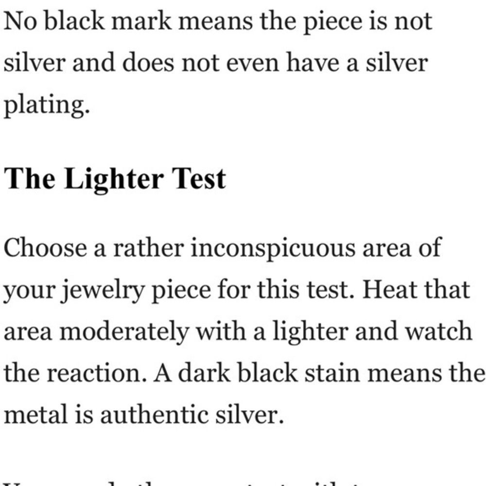 AUTHENTICATE STERLING SILVER!